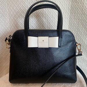 Kate Spade Black Shoulder/Crossbody Bag with White Bow